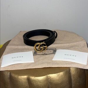 Gucci marmont skinny belt